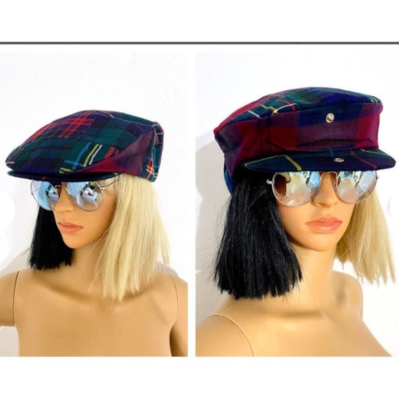 Orvis Accessories - "Orvis Patch Tartan Wool Cap Made In Ireland" Sz XXL